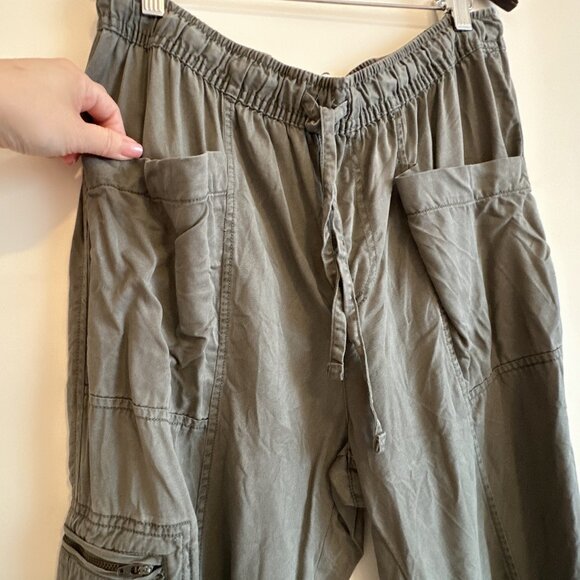 Nicole Miller Elastic Tie Waist Jogger Cargo Pant - Picture 3 of 7